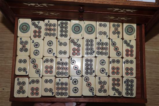 An inlaid mah jong set